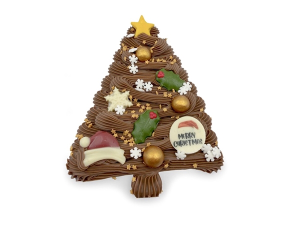 Gespoten Chocolade Kerstboom Groot